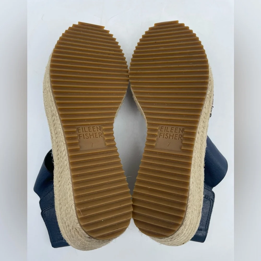 Eileen Fisher Willow Espadrille Wedge Sandals. Size 7 - Picture 7 of 9